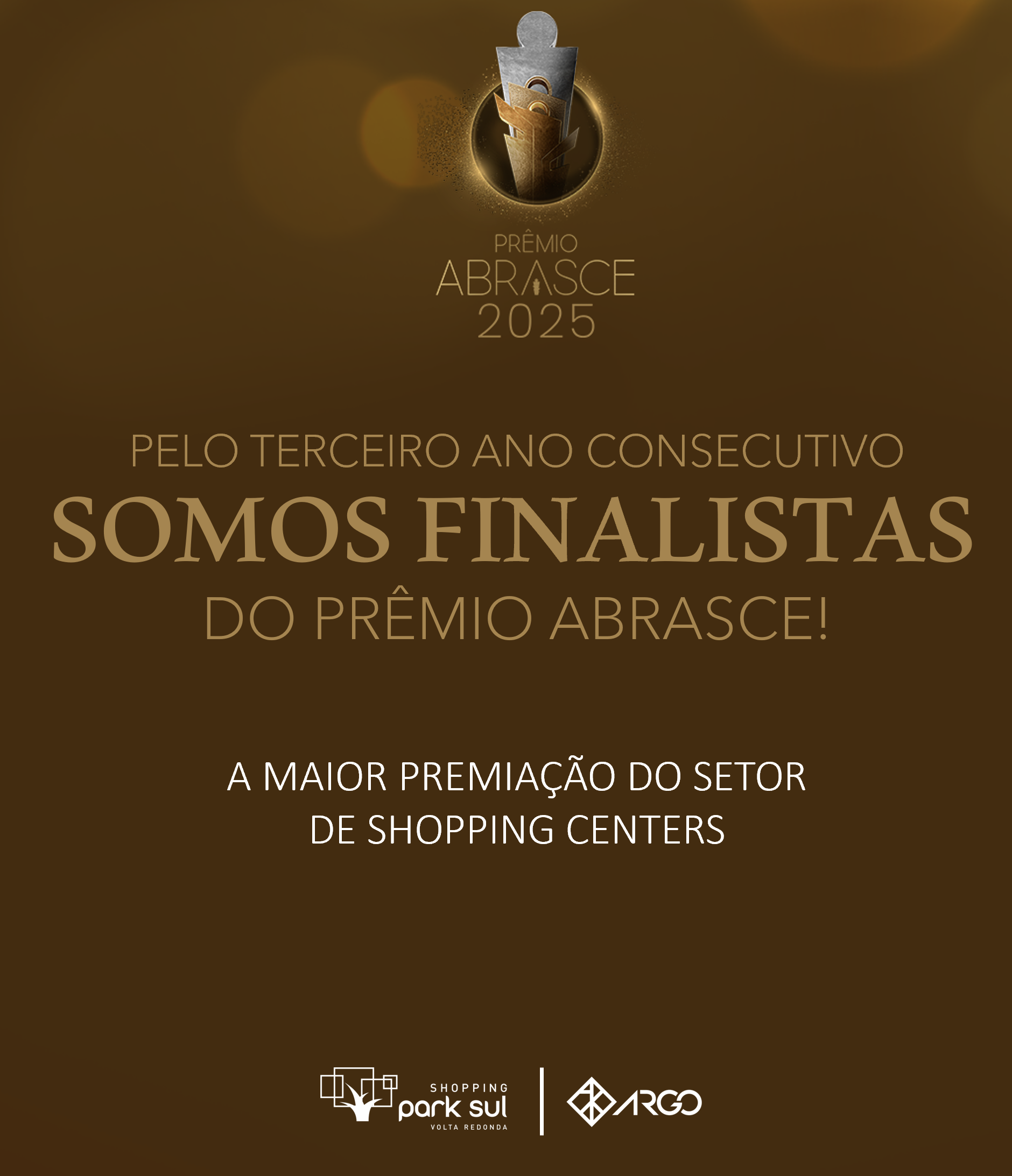 Pelo terceiro ano consecutivo somos finalistas do prêmio abrasce